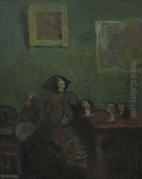 A Cup of Tea (Une Tasse de The) Oil Painting by Walter Richard Sickert