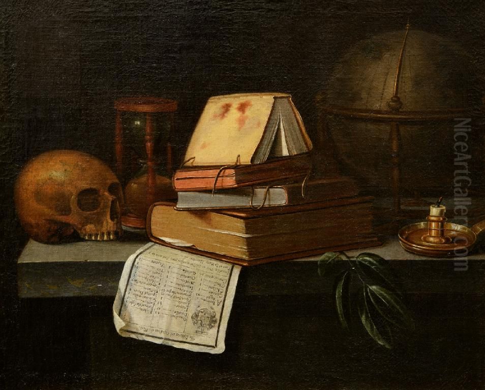 A Vanitas Still Life Oil Painting by Evert Collier