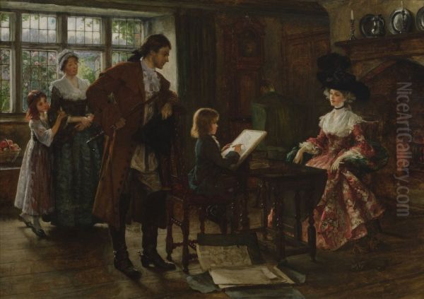 Sir Thos. Lawrence, President of the R.A., as a Boy Oil Painting by Margaret Dicksee