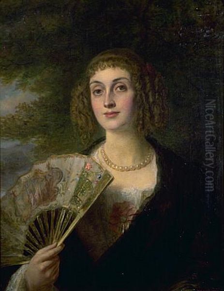 Portrait of a Lady La Marquise Oil Painting by William Powell Frith