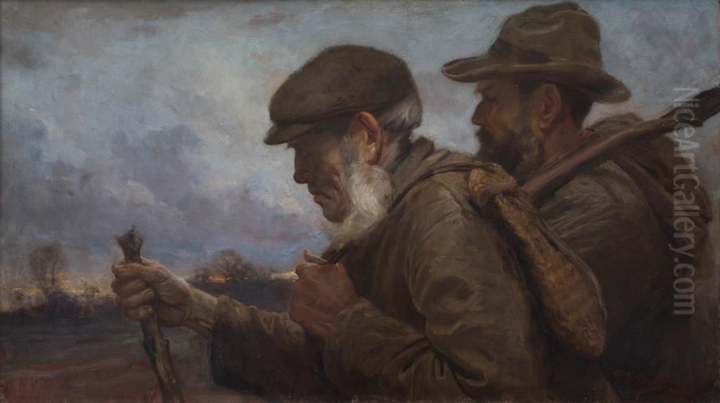 Homeward Oil Painting by George Edmund Butler