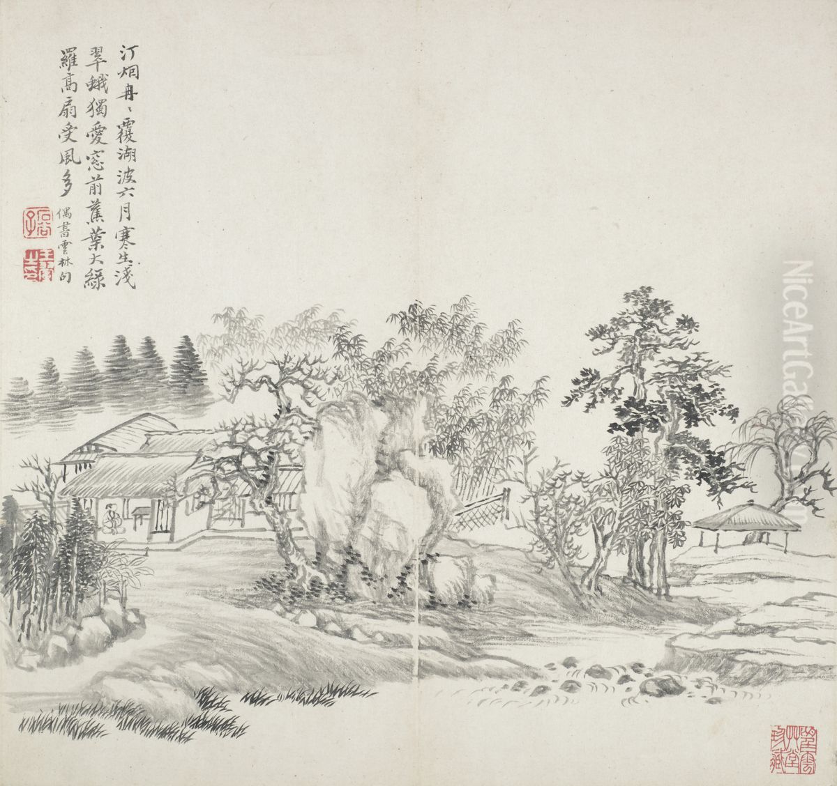 album after old masters and poems Oil Painting by Wang Hui album after old masters and poems Oil Painting by Wang Hui