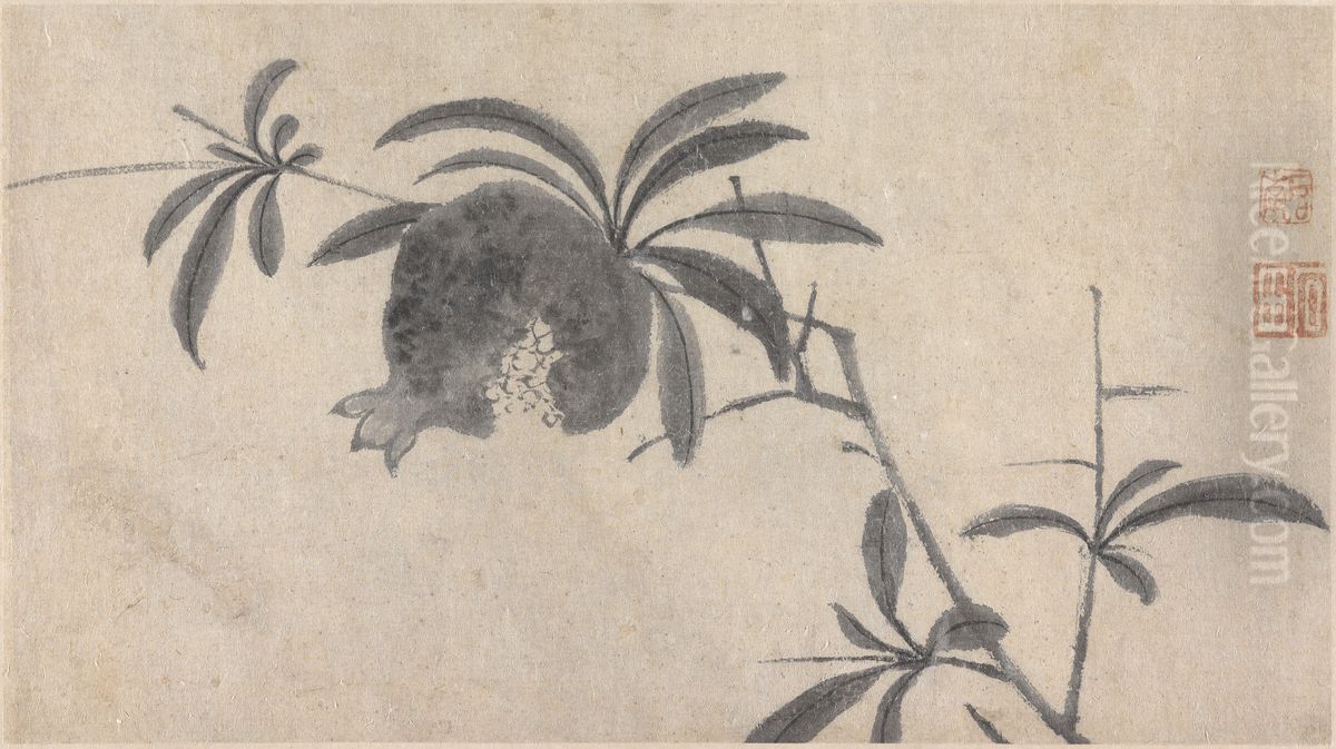 Fruit Oil Painting by Shen Zhou