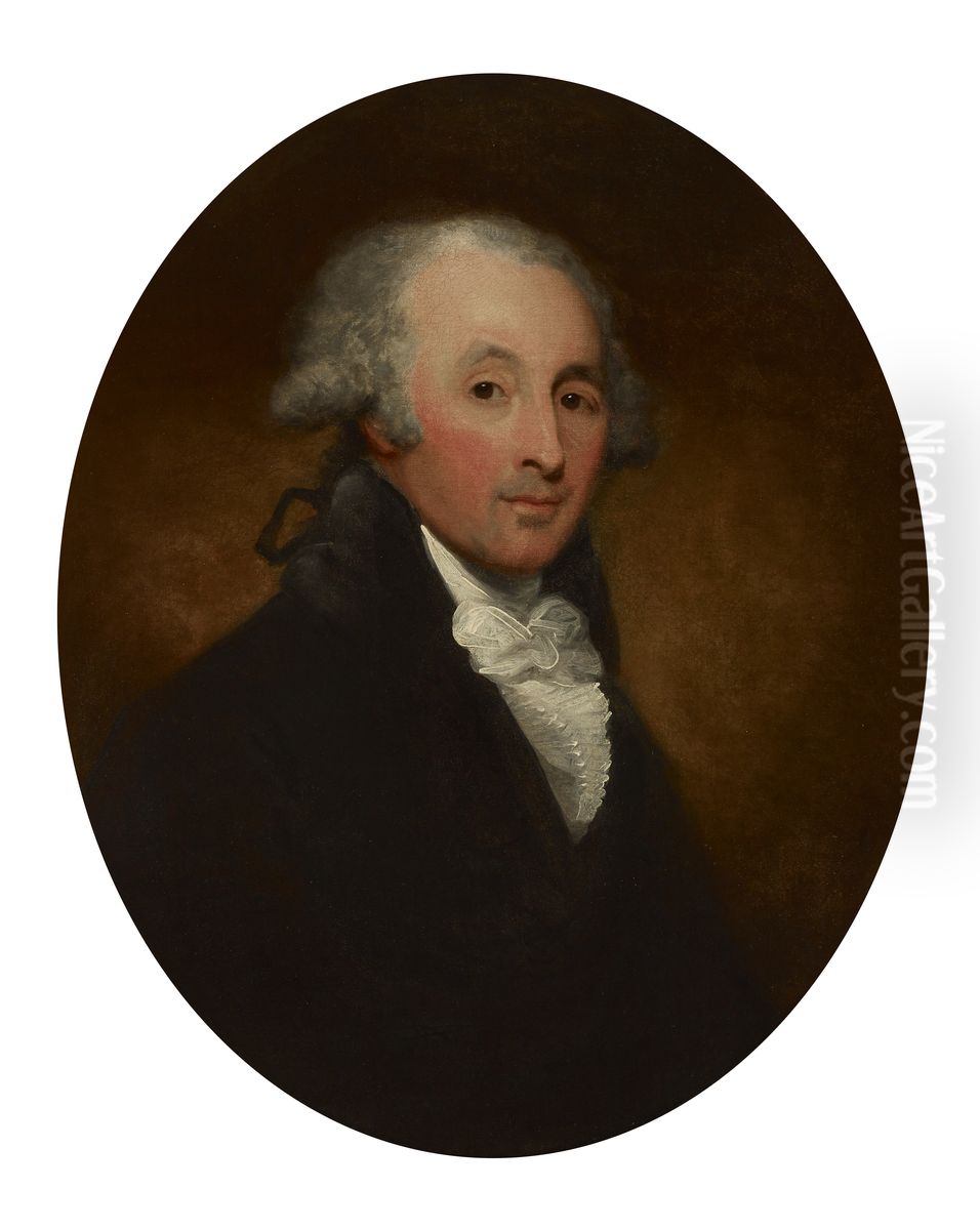 Portrait of a Gentleman (possibly Sir Jonah Barrington) Oil Painting by Gilbert Stuart