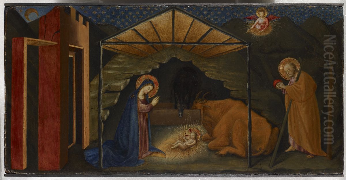 Nativity Oil Painting by Fra Angelico