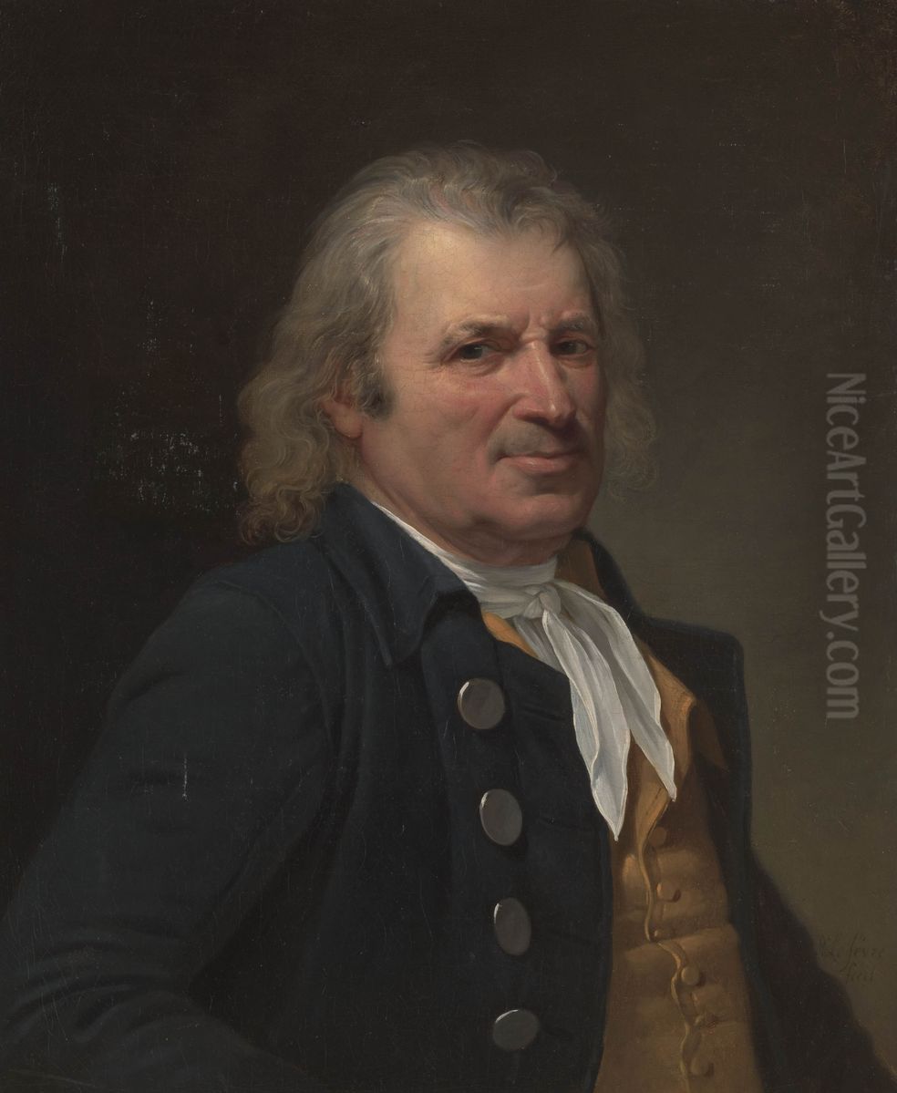 Portrait of an Elderly Man Oil Painting by Robert Lefevre