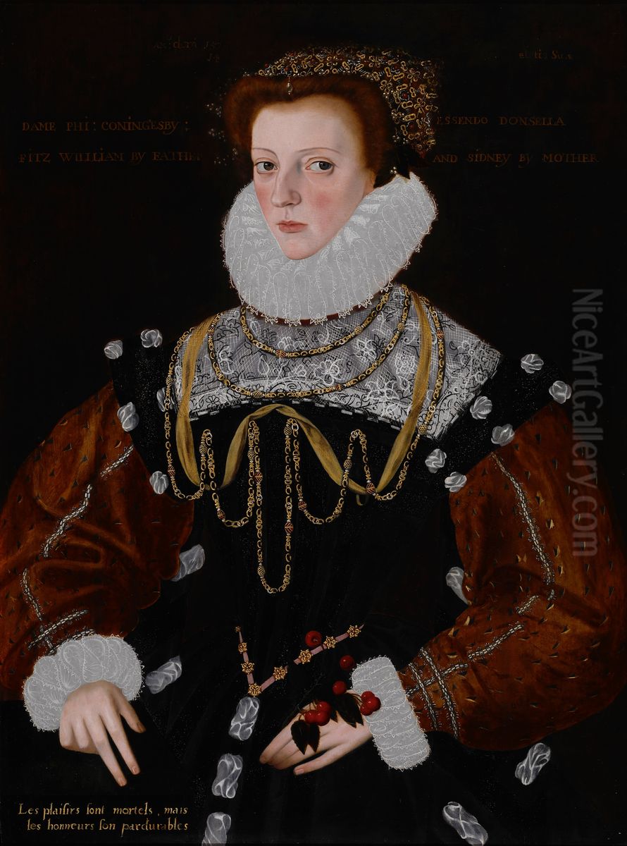 Lady Philippa Coningsby Oil Painting by George Gower