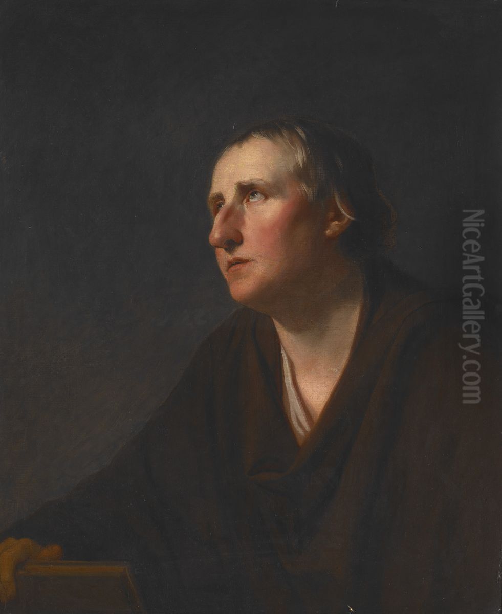 Portrait of Rev. Richard Stables Oil Painting by George Romney