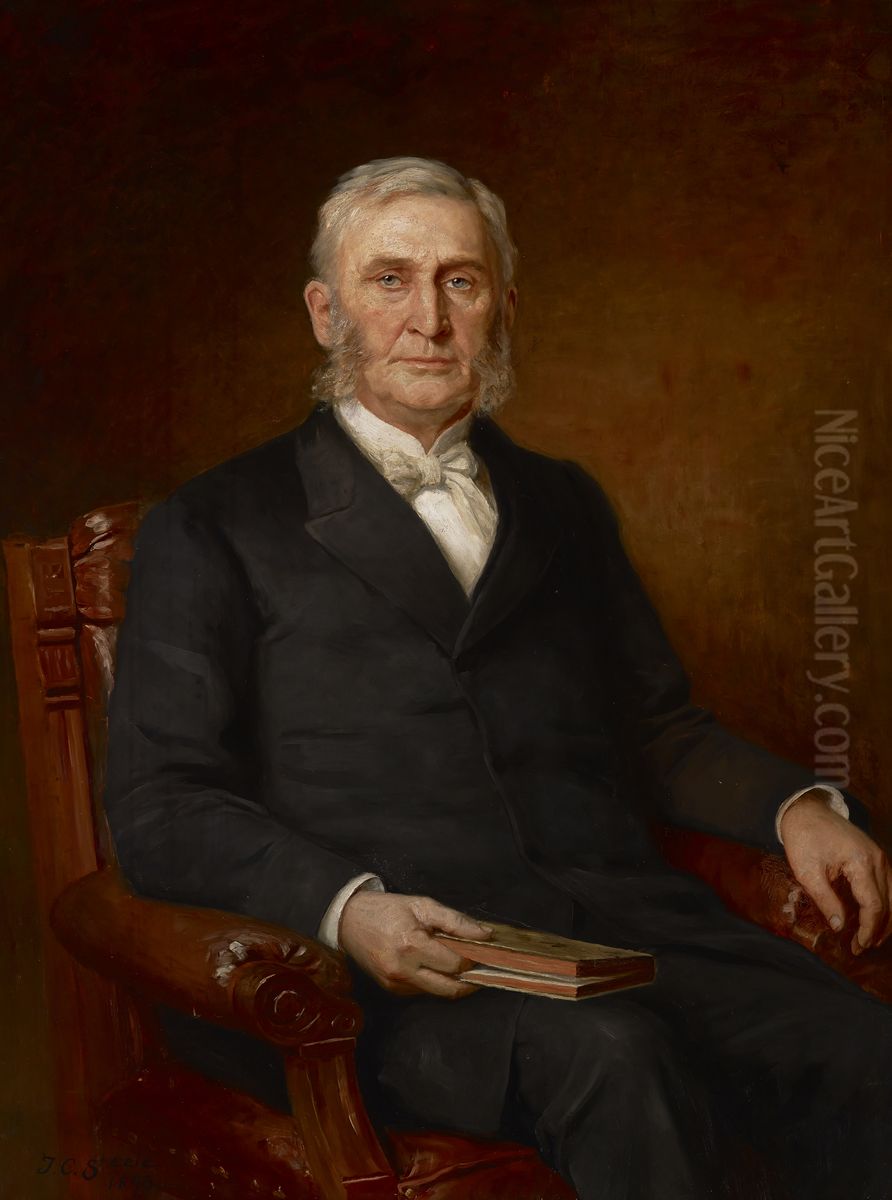 Portrait of Reverend Nathaniel A. Hyde Oil Painting by Theodore Clement Steele
