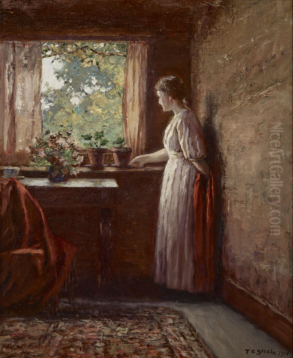 The Girl by the Window Oil Painting by Theodore Clement Steele