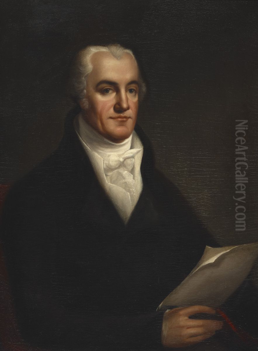 Portrait of Joel Barlow Oil Painting by Robert Fulton