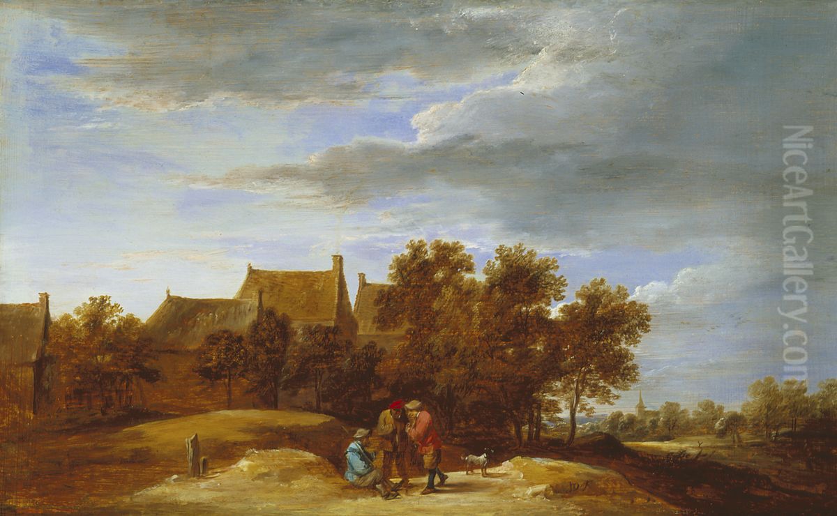 By the Wayside Oil Painting by David Teniers the Younger