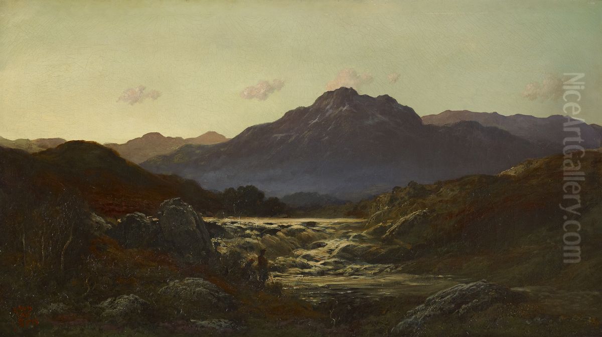 Torrent in the Highlands Oil Painting by Gustave Dore