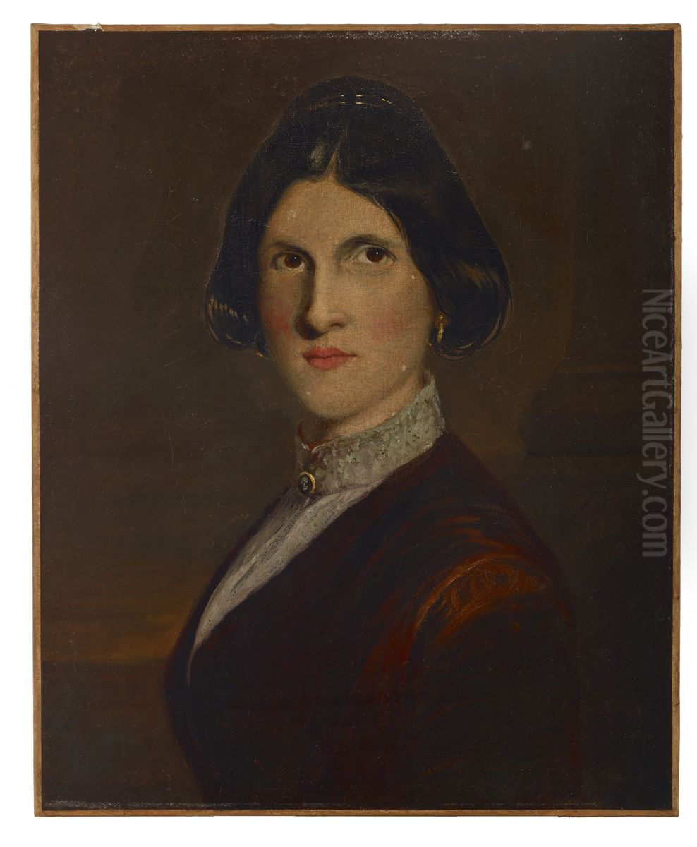 Jane Rimmer (Sister of the Artist) Oil Painting by William Rimmer