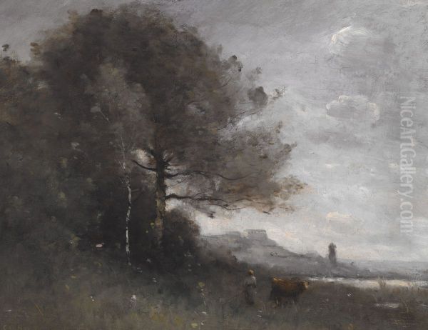 Souvenir d'Italie Oil Painting by Jean-Baptiste Camille Corot