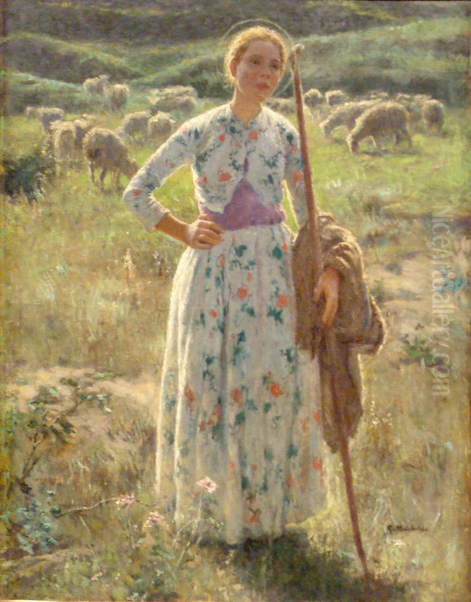 Joan of Arc Oil Painting by Gari Julius Melchers