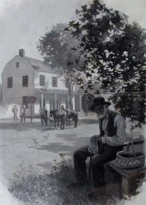 Illustration for 'Whatever the Weather May Be', Riley Songs of Cheer