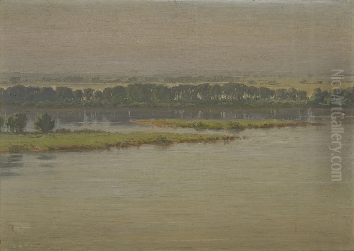 When Peace Like a River Oil Painting by Frederick Oakes Sylvester