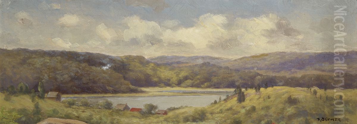 Gloucester Harbor Oil Painting by Richard Gruelle