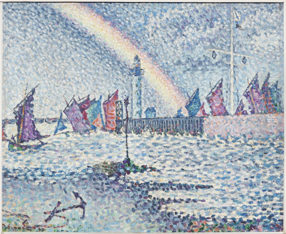 Entrance to the Port of Honfleur Oil Painting by Paul Signac
