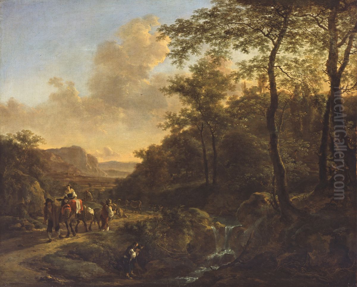 Scene of the Roman Campagna Oil Painting by Jan Both
