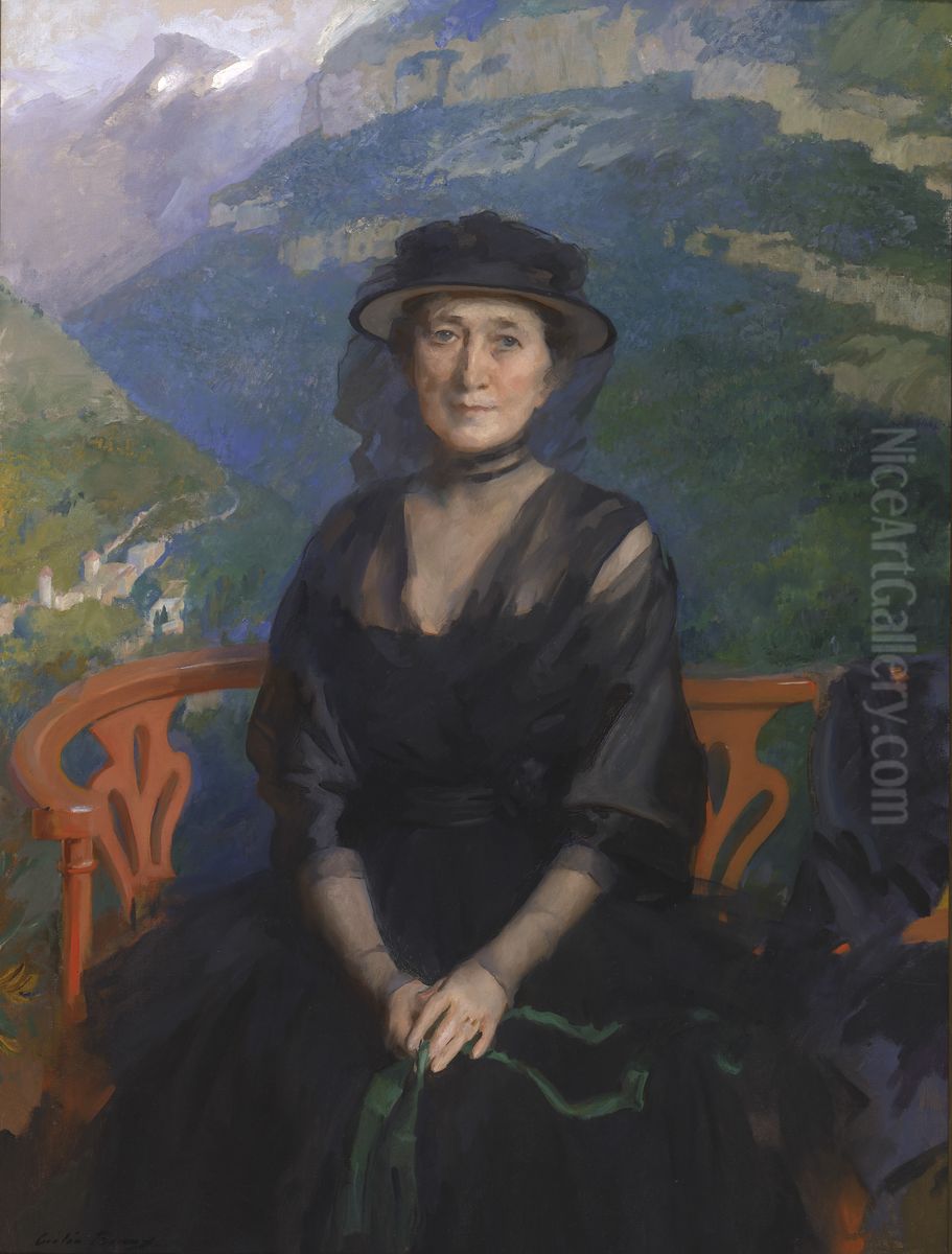 Portrait of Mrs. Addison C. Harris Oil Painting by Cecilia Beaux