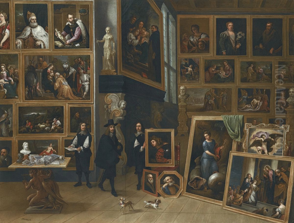 The picture gallery of Archduke Leopold William (1614-1661) Oil Painting by David Teniers the Younger The picture gallery of Archduke Leopold William (1614-1661) Oil Painting by David Teniers the Younger