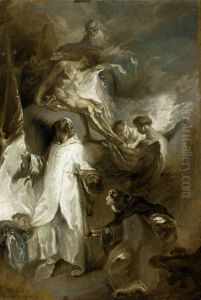 Saint Felix of Valois and Saint John of Matha with the Holy Trinity.
