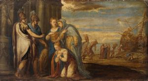 Aeneas nimmt Abschied von Dido