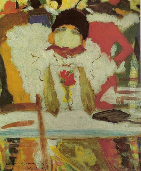 El tango Oil Painting by Rafael Barradas