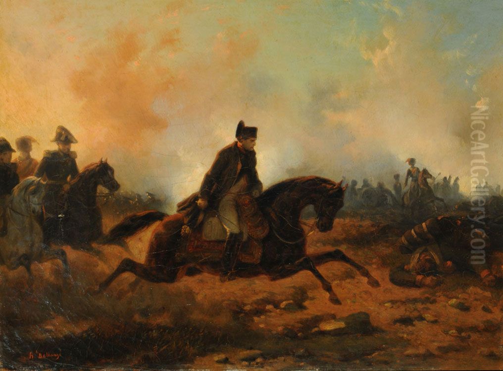 Napoleon and the loot of Waterloo Oil Painting by Hippolyte Bellange