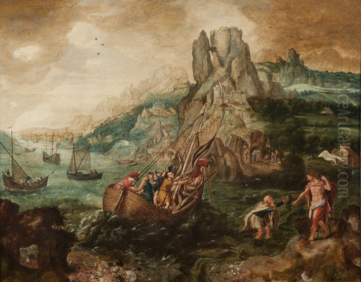 The last appearance of Christ to his disciples Oil Painting by Herri met de Bles