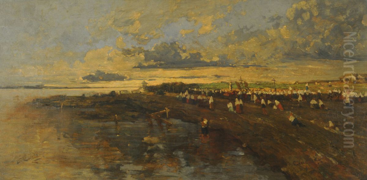 Los creyentes. Oil Painting by Filippo Carcano