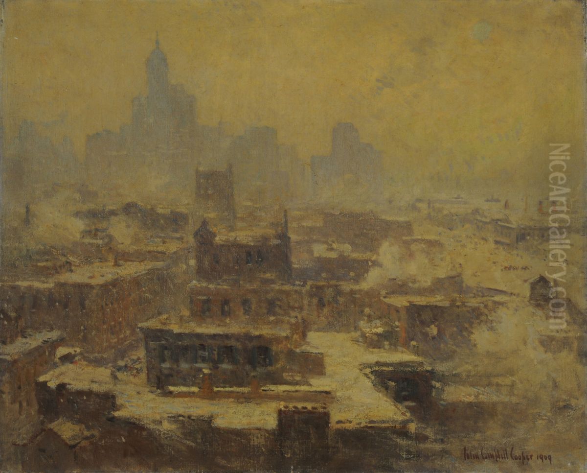 Tormenta de nieve en Nueva York Oil Painting by Colin Campbell Cooper