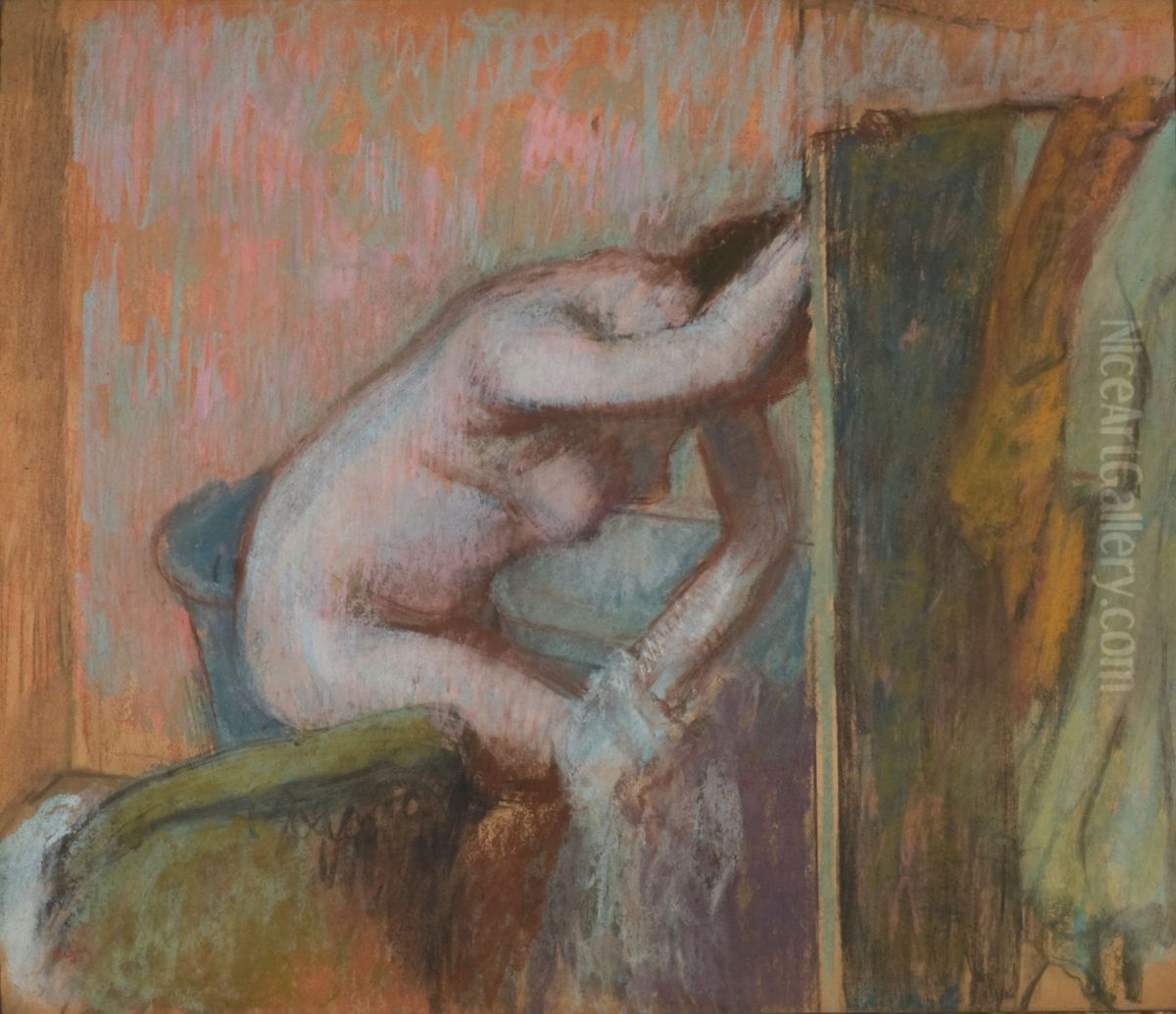 La Toilette apres le bain (El arreglo despues del bano) Oil Painting by Edgar Degas