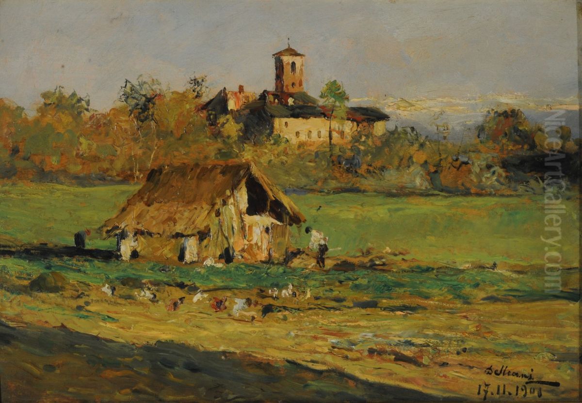 Around Turin Oil Painting by Lorenzo Delleani