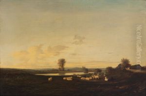 Landscape with people and animals
