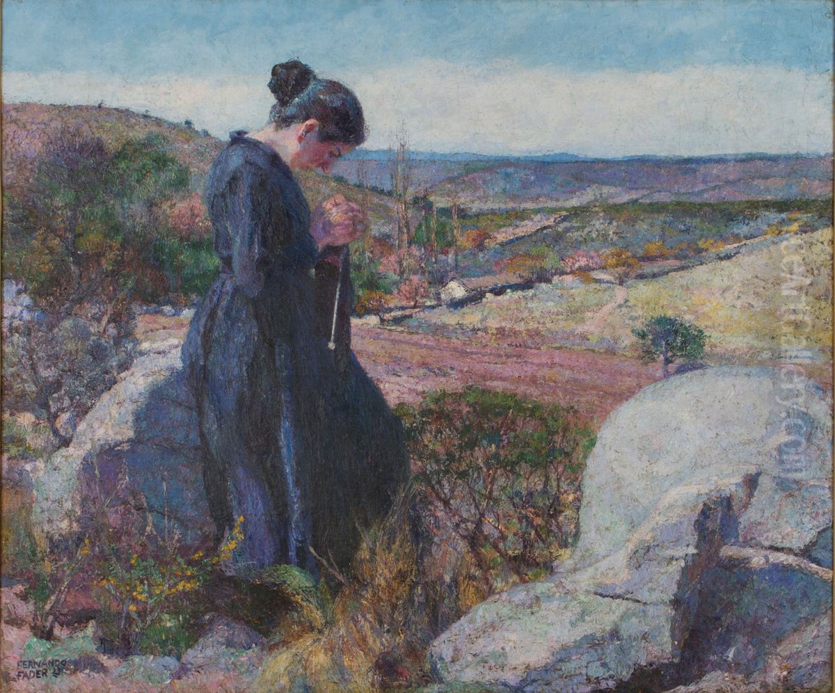 Al solcito Oil Painting by Fernando Fader