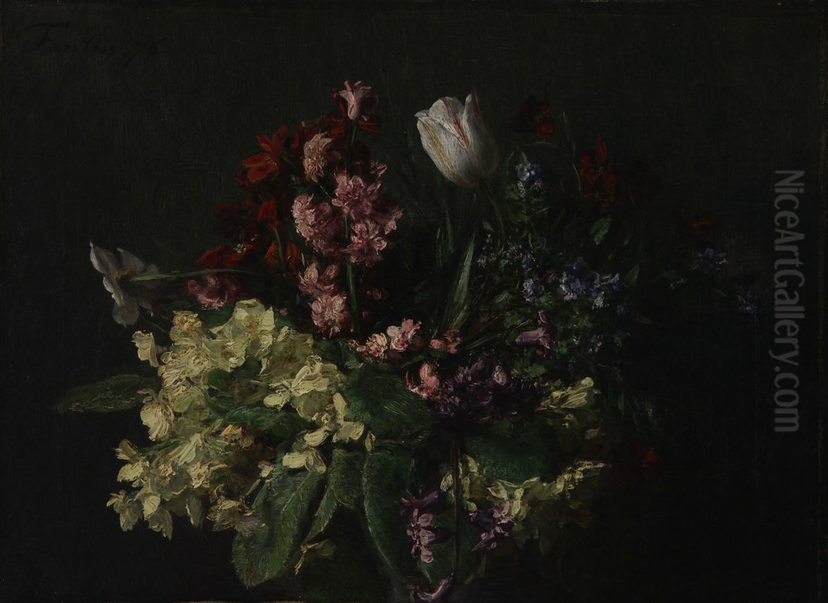 Gerbe de Printemps (Ramo primaveral) Oil Painting by Henri Fantin-Latour