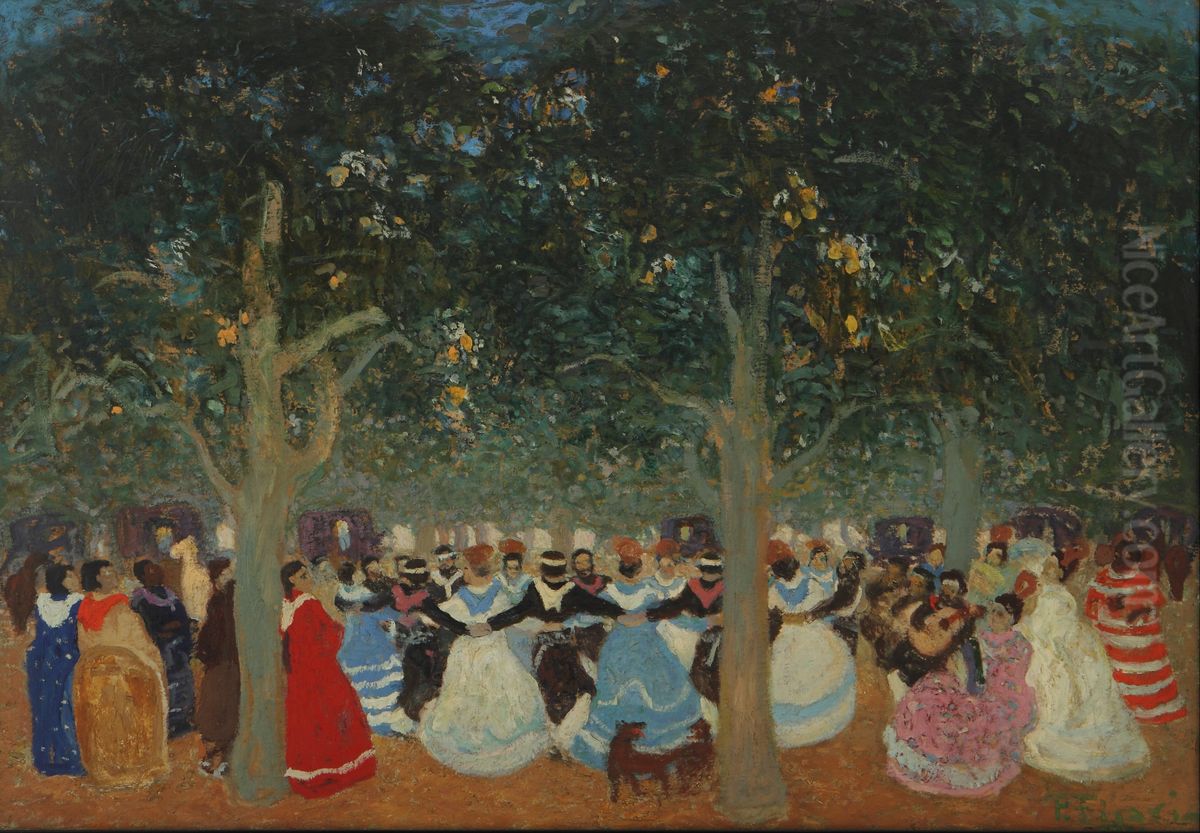 Pericon Oil Painting by Pedro Figari