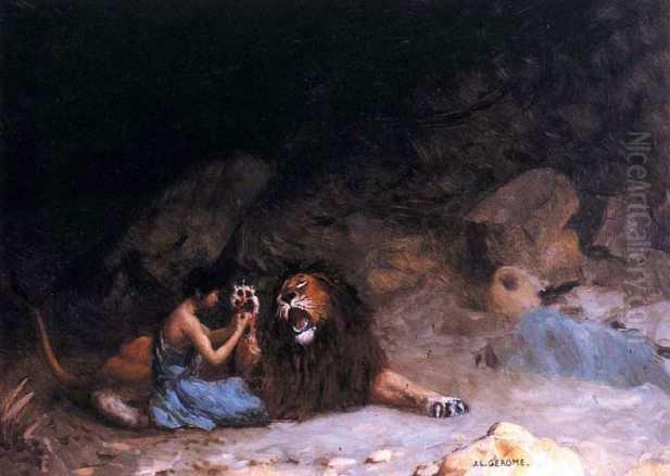 Androcles Oil Painting by Jean-Leon Gerome