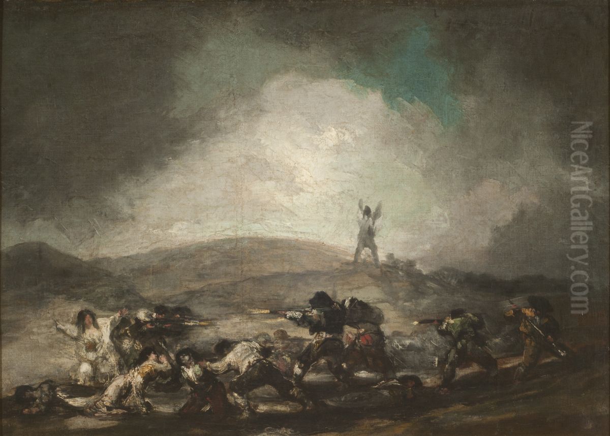 Escena de guerra Oil Painting by Francisco Goya Fuendetodos