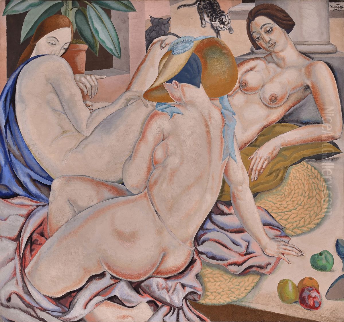 Indolent women Oil Painting by Alfredo Guttero