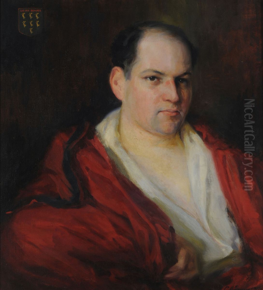 Portrait of Alberto Nin Frias Oil Painting by Carlos Maria Herrera