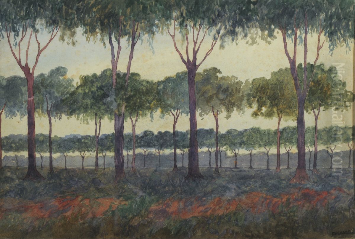 La arboleda Oil Painting by Martin Malharro