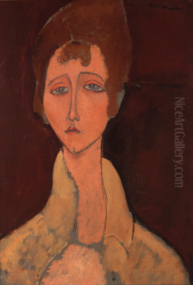 Retrato de mujer joven) Oil Painting by Amedeo Modigliani