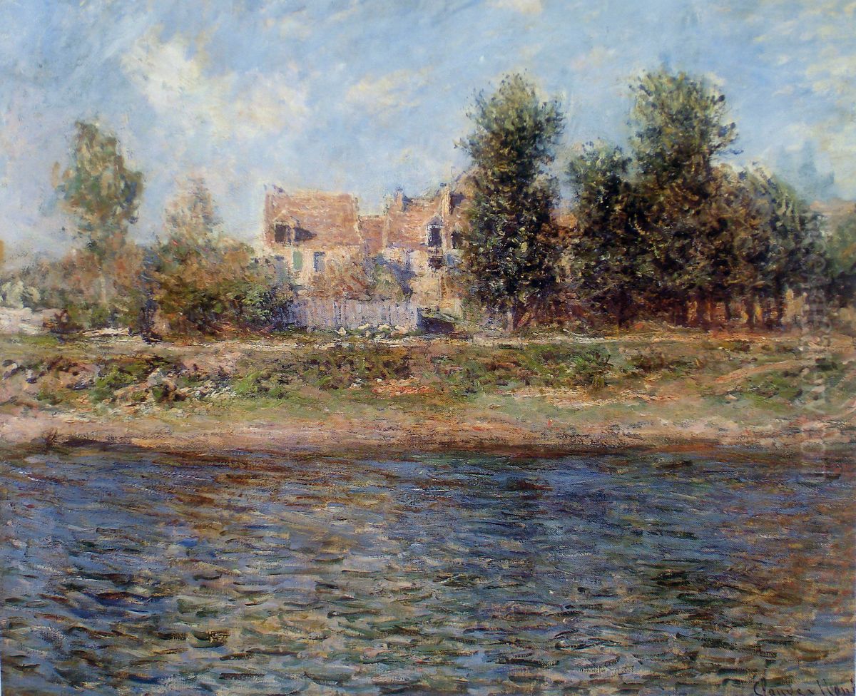Le berge de La Seine Oil Painting by Claude Oscar Monet