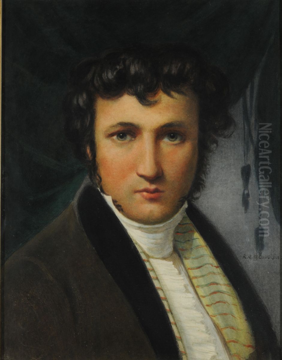 Self-portrait Oil Painting by Raymond Monvoisin