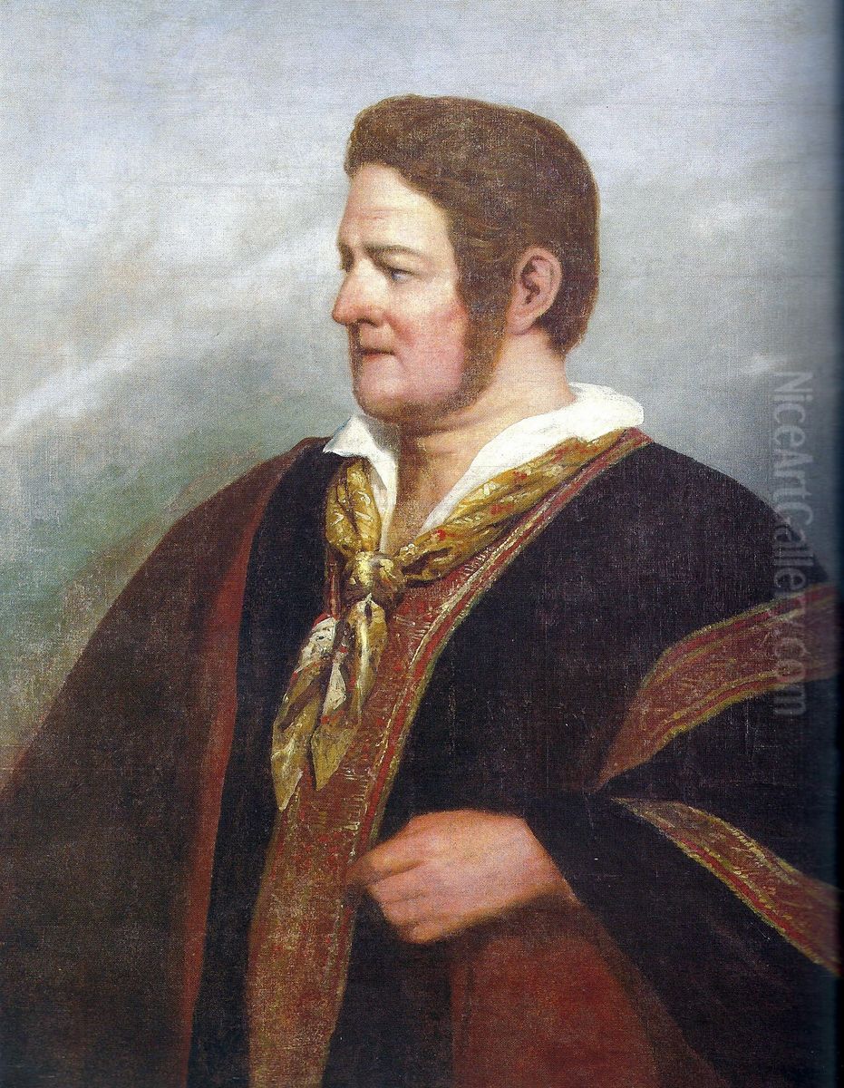 Portrait ofJuan Manuel de Rosas Oil Painting by Raymond Monvoisin