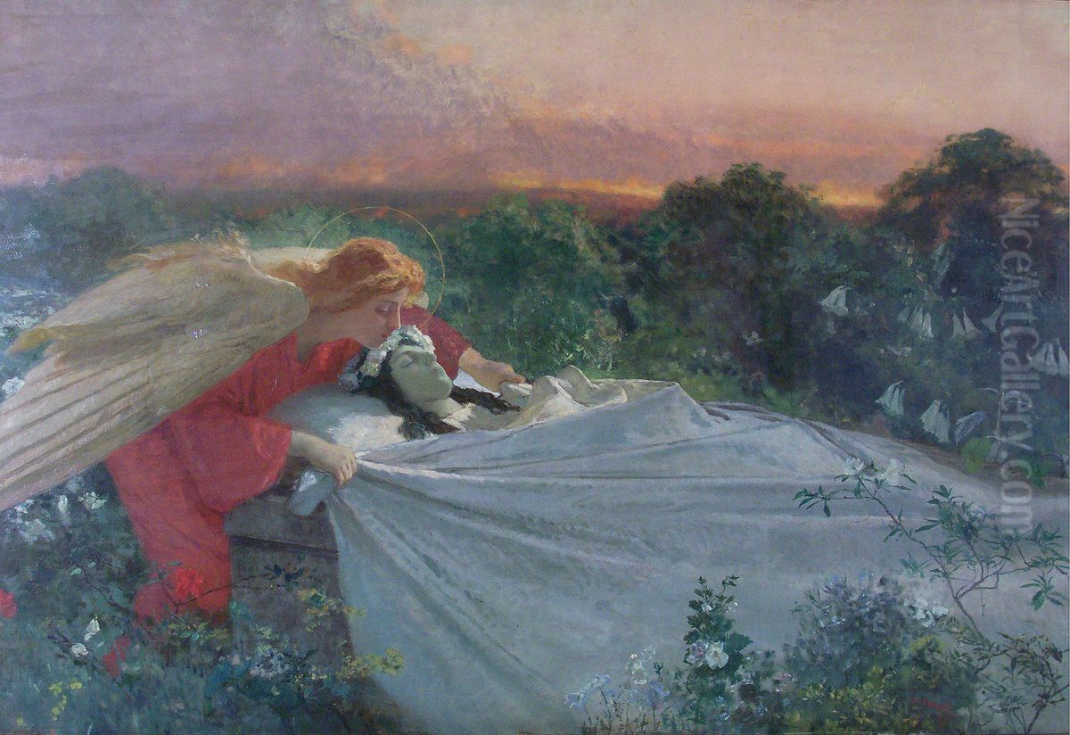 The Angel of Death Oil Painting by Domenico Morelli